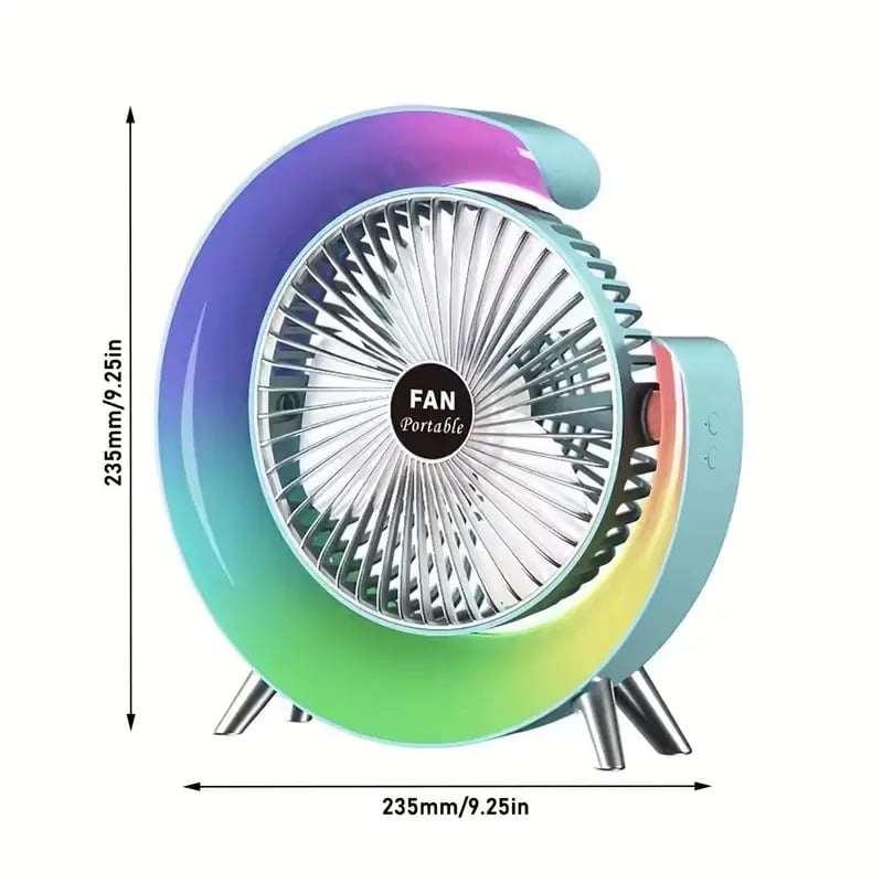 Šareni RGB Stoni Ventilator