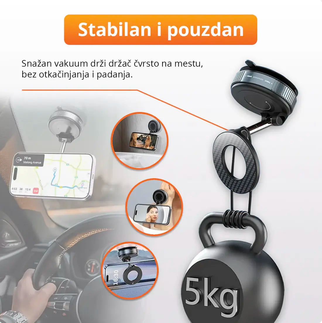 Magnetni Vakuum Držač za Telefon