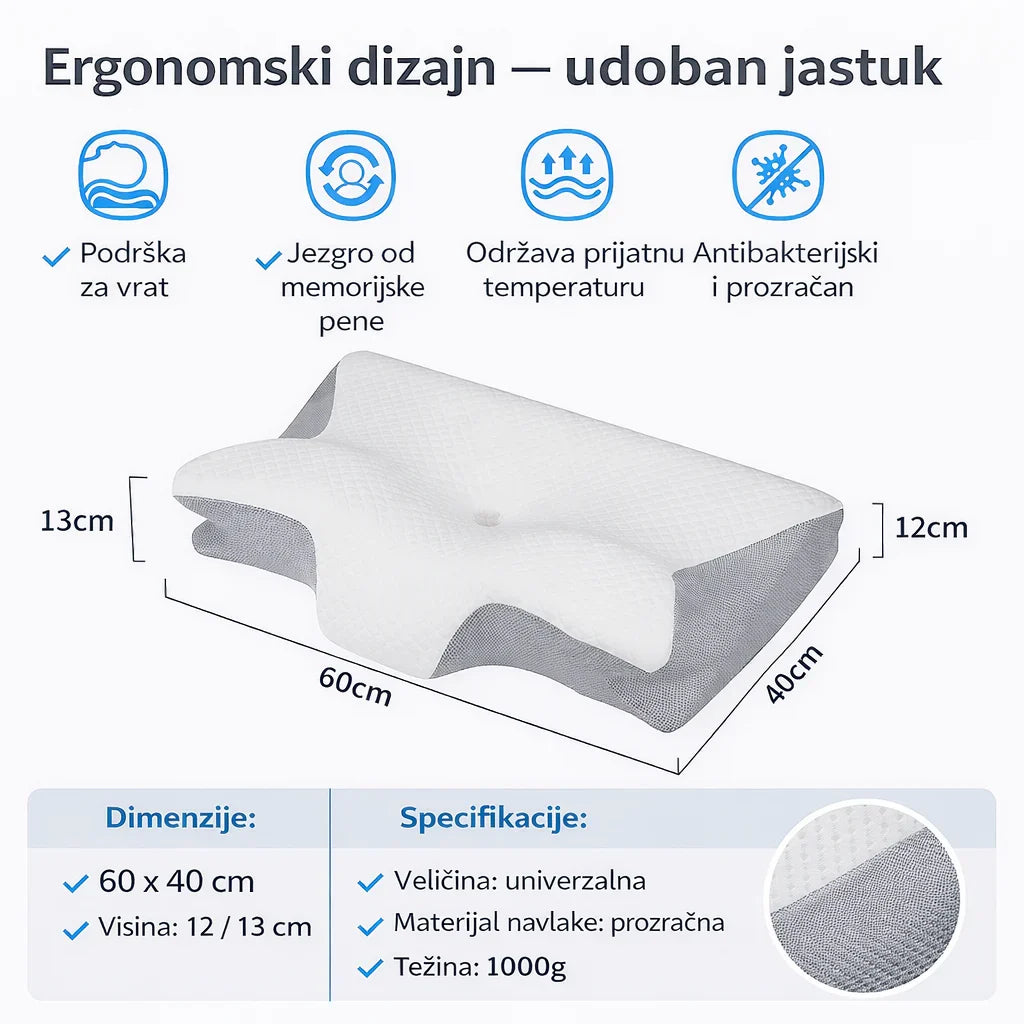 Cervikalni Jastuk od Memorijske Pene