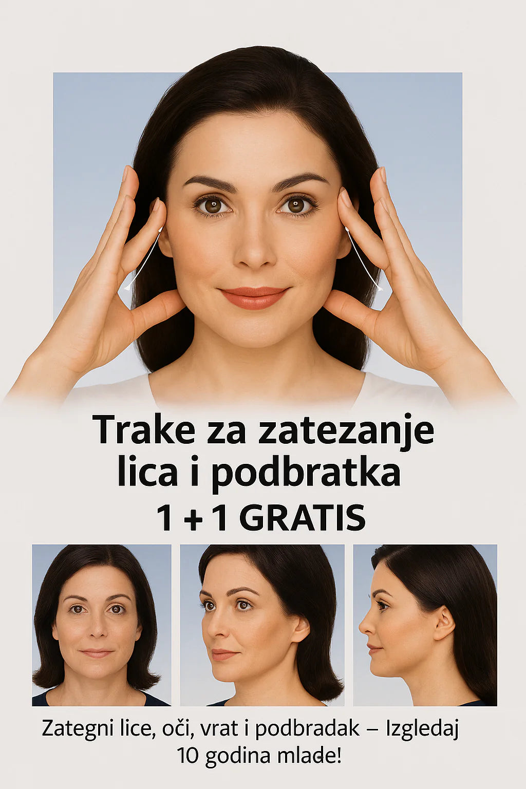 Trake za Zatezanje Lica i Podbratka (80kom) 1 + 1 GRATIS!