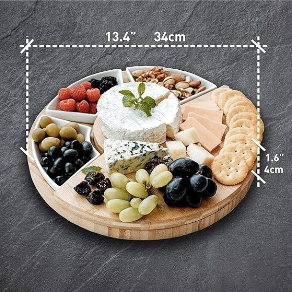 Drvena Daska za Meze sa Dodacima